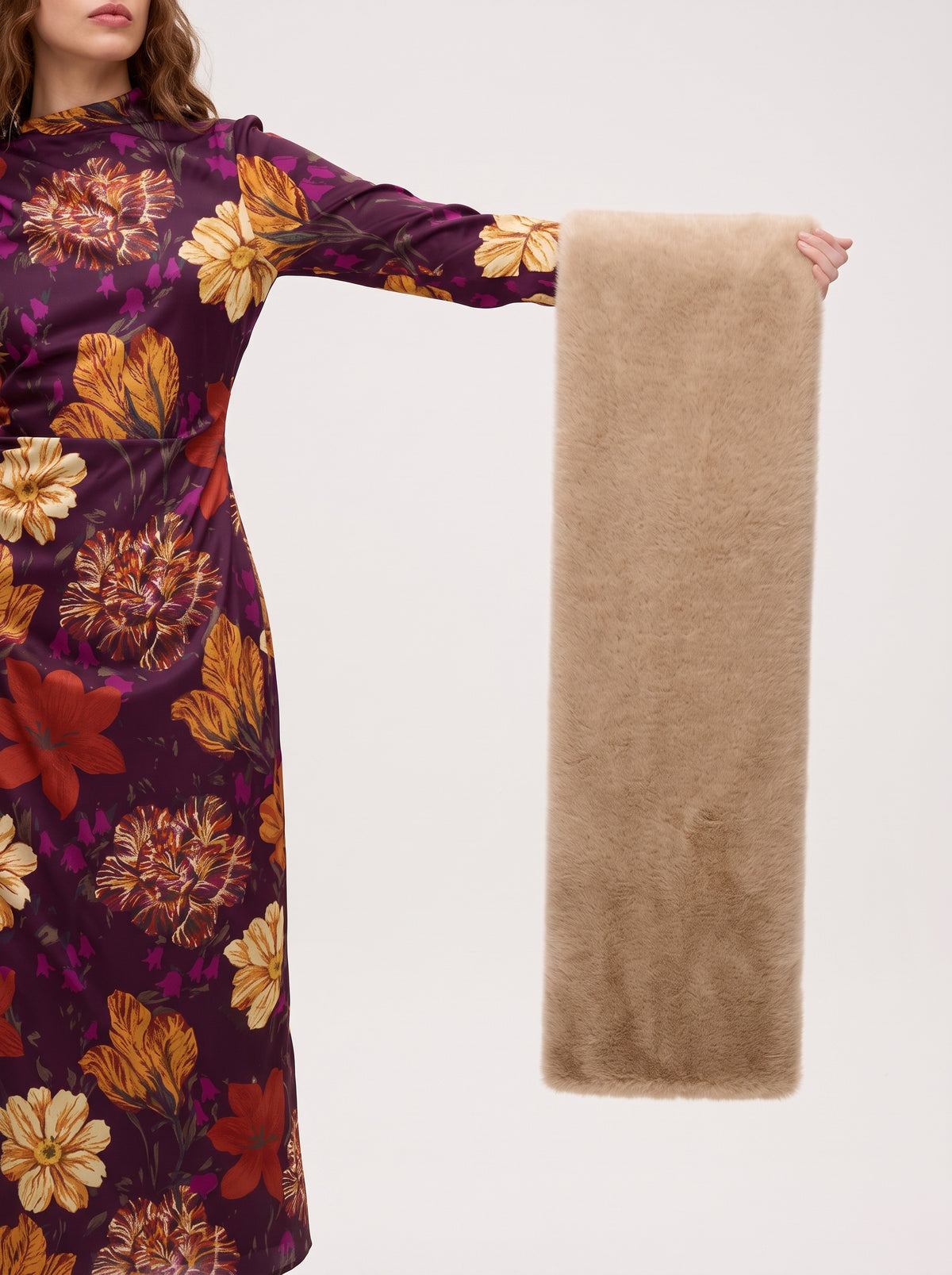 CROWD BEIGE - Estola faux fur beige
