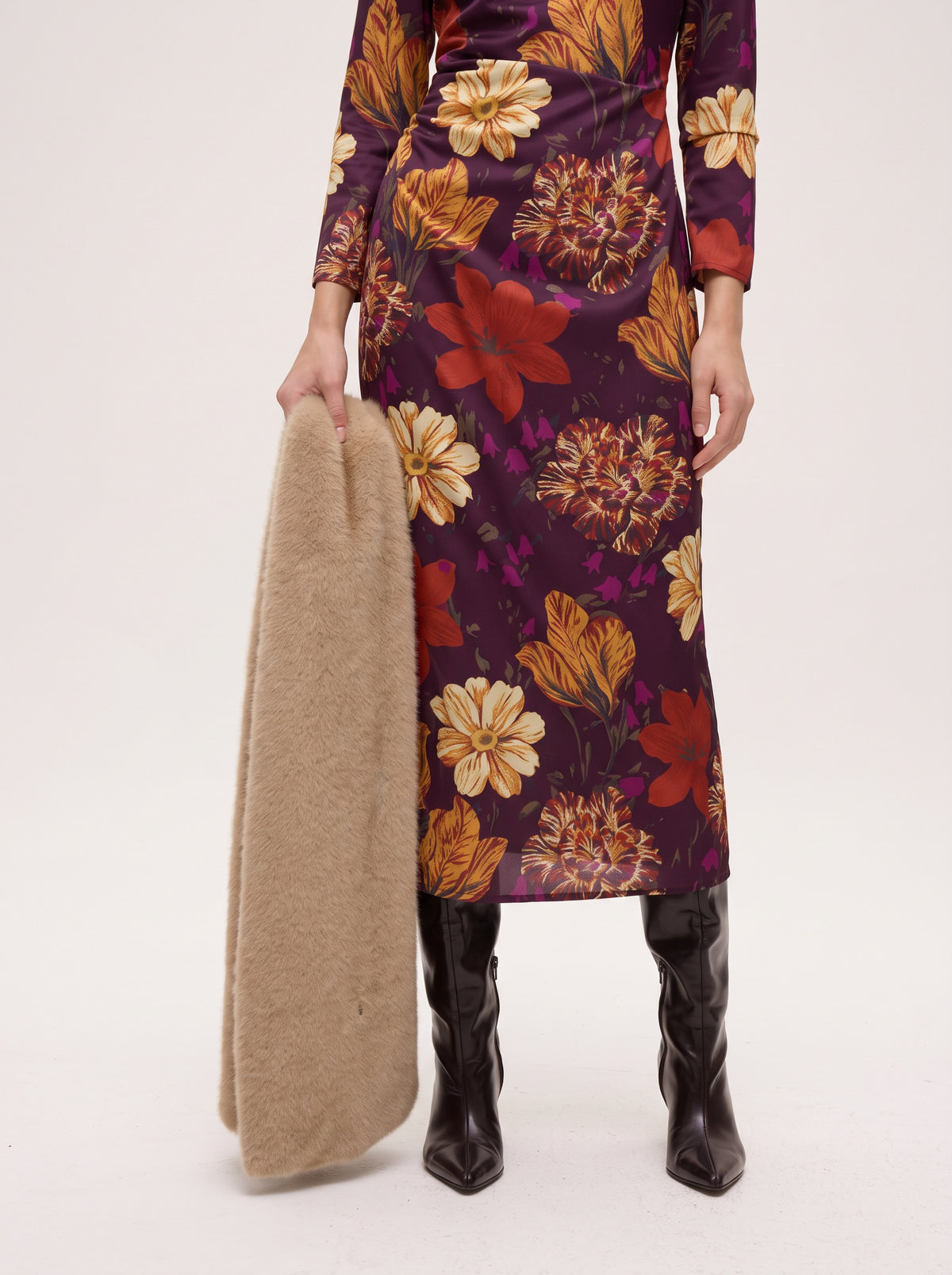 CROWD BEIGE - Estola faux fur beige
