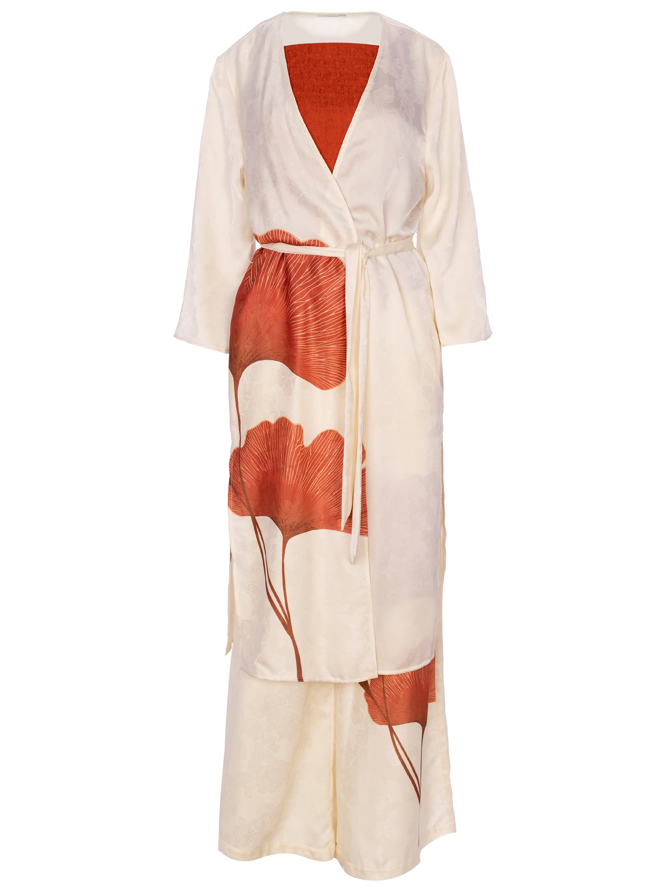 LEAR - Conjunto jacquard estampado Ginko, para invitadas de boda, fiesta y eventos de primvera y verano. MIOH es la marca que eligen las influencers de España para sus eventos, como bodas y fiestas