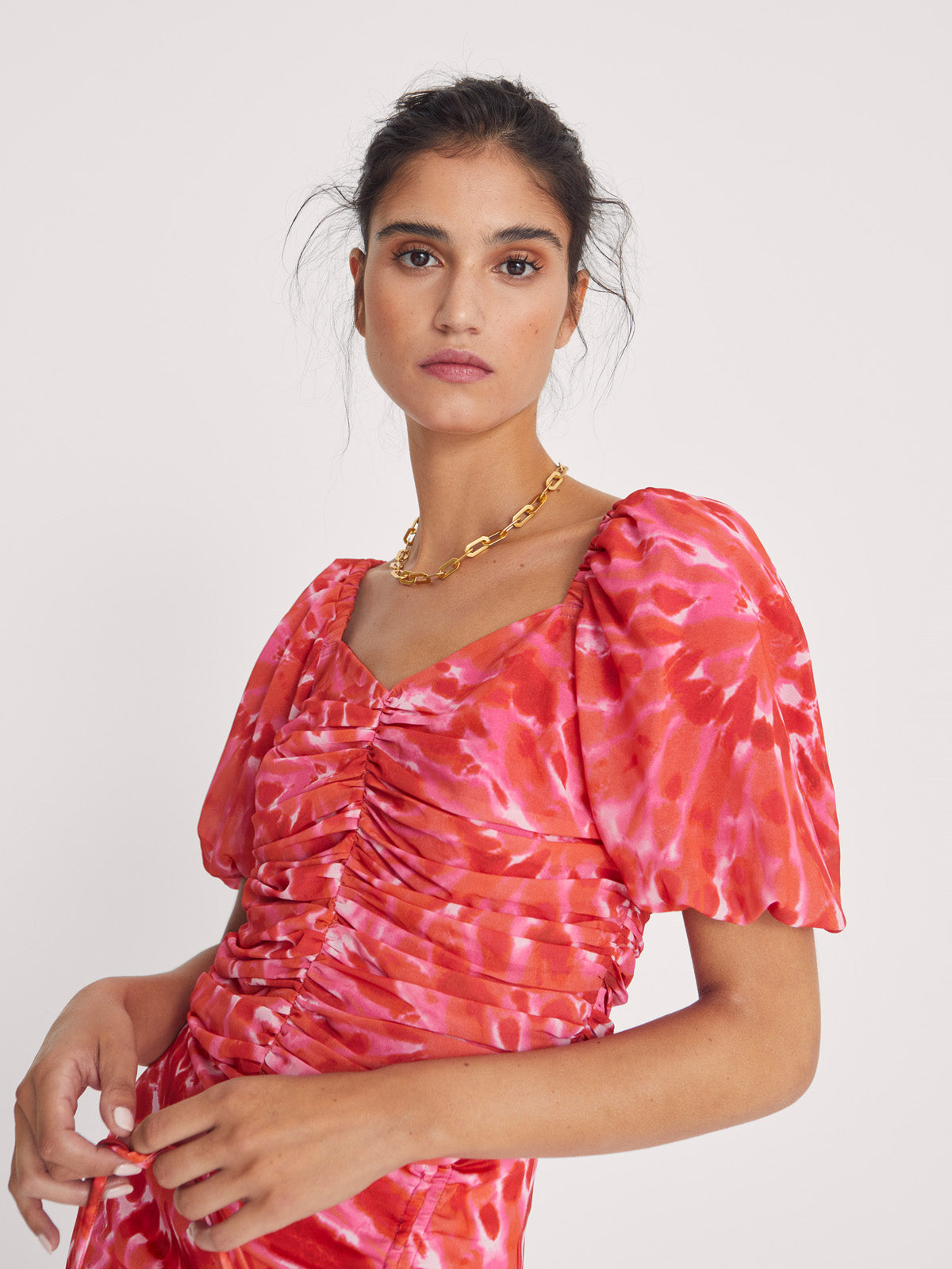 mioh | JANE - Top drapeado tiedye para invitada de boda, fiesta y evento