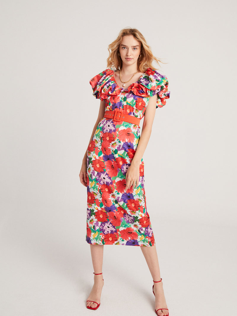 mioh | #BLOOM - Vestido estampado flores invitada boda, fiesta y evento