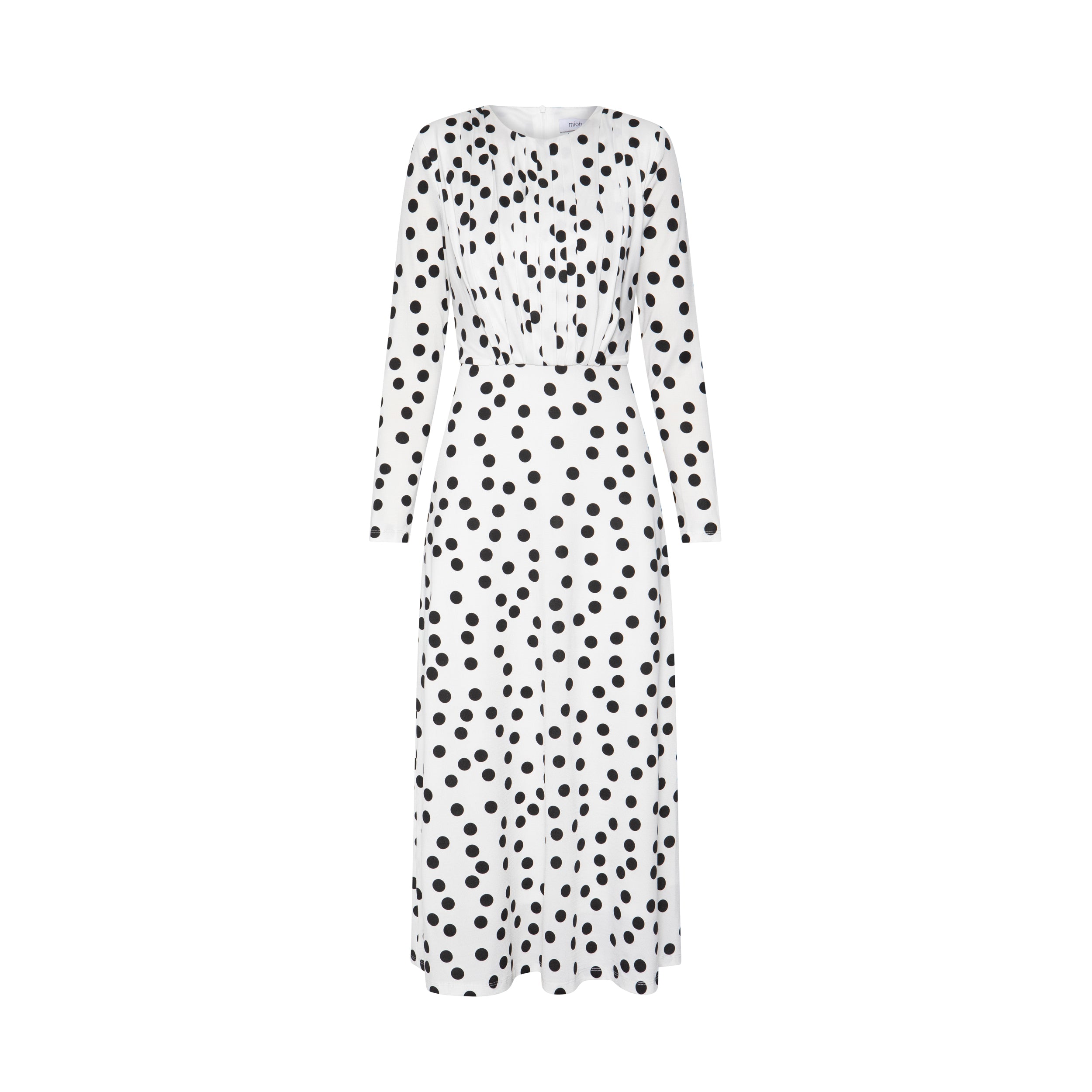 mioh | SWING DOTS - Vestido midi lunares para invitada de boda y eventos